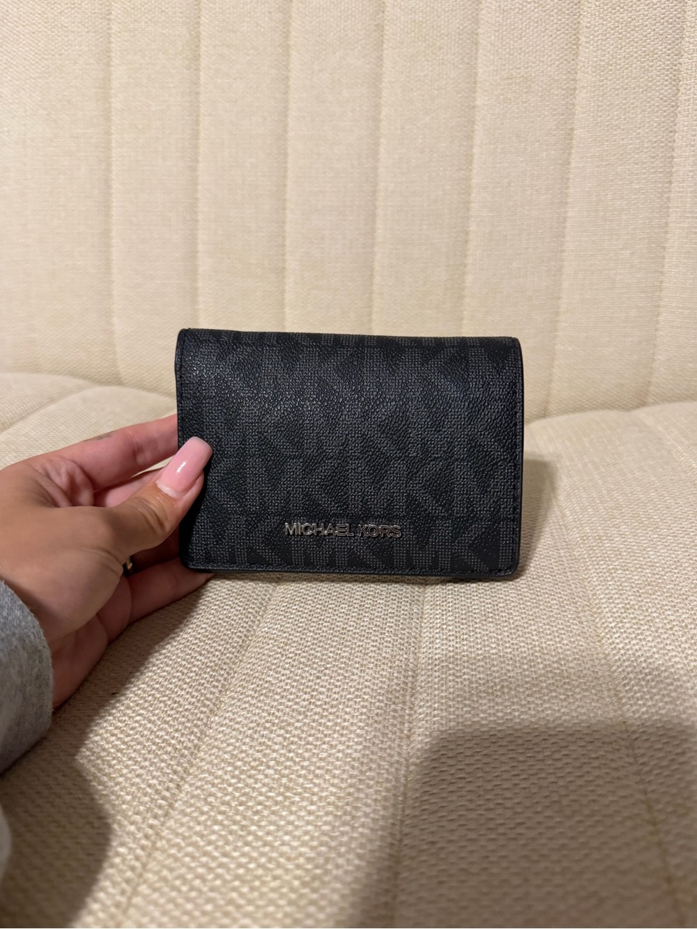 Michael Kors Black Logo Bifold Card Holder